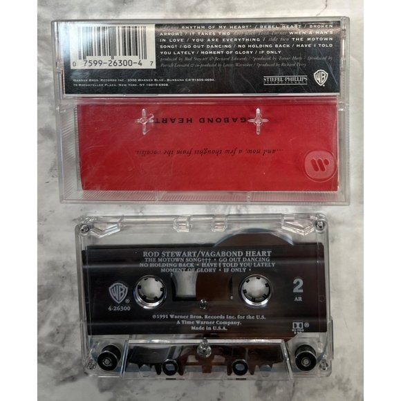 Rod Stewart Rock Cassette Lot of 4 Foolish Behaviour Vagabond Heart Unplugged - Picture 8 of 10
